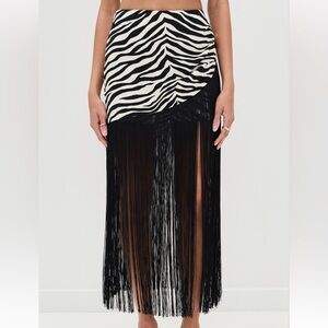 NWT SIMONMILLER Ipanema Fringe Skirt